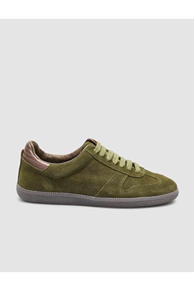 Cabani 100% Genuine Suede Leather Khaki Women's Sneaker