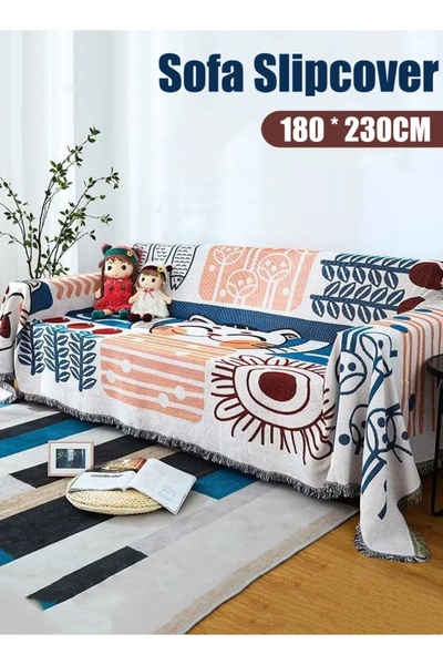 Generic 180 * 230CM Sofa Cover Double Side Couch Cover 3 Seater Sofa Slipcover Sofa Throw Blanket