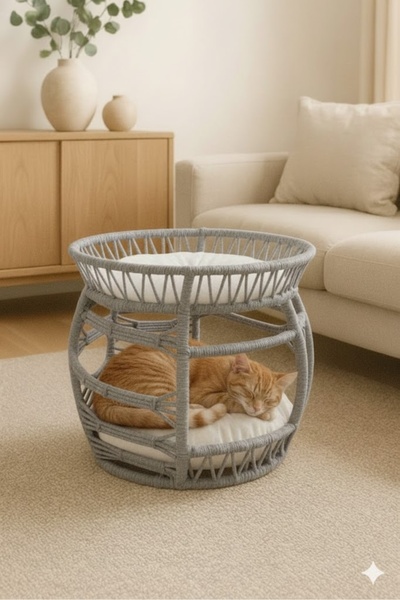 Teknor Çift Katlı Bombeli Kedi Yatağı