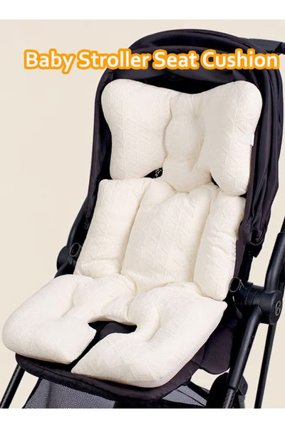Generic Stroller Seat Cushion, Baby High Chair Cushion, Reversible, Suitable for All Seasons, Beige