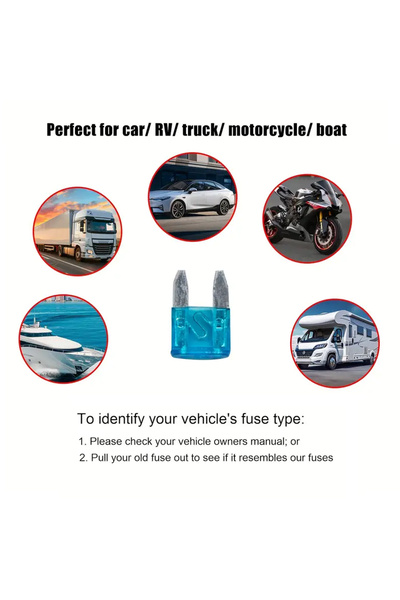 Mob 10 Pack Assorted Mini Auto Fuses Mixed Amp Ratings for Car Truck RV Motorcycle Boat Use