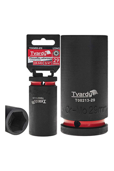 Tvardy Long 6-point impact socket 3/4" 29 mm, Cr-Mo, T 00213-29