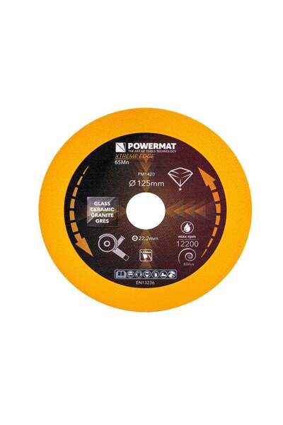 Powermat Disc diamantat pentru plăci ceramice și faianță PM-TDCS-1251T, 125 m...