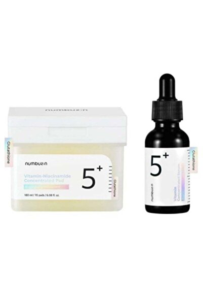 NUMBUZN No.5 Vitamin Concentrated Serum 30ml + Vitamin-Niacinamide Concentrated Pad 180ml (70 Pads)