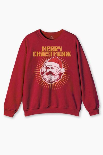 so cool Red Sweatshirt Chrismarx Marx Soviet Funny New Year Noel Christmas New Year 2026 Red Sweatshirt