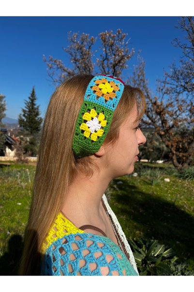 Ra Design store Striped Hand-Knitted Bandana