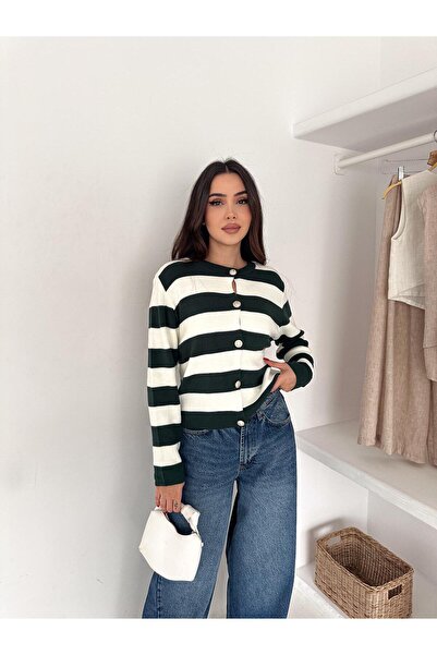 LAVRE كارديجان تريكو ذهبي اللون