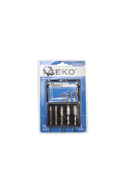 GEKO G38592 5-piece Broken Screw Extractor Set