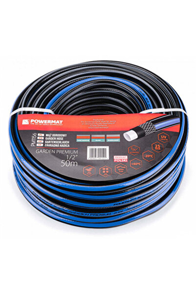 Powermat Furtun de grădină Premium 1/2" 50 m, 4 straturi (PM 1156)