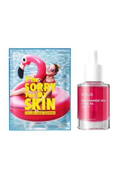 I'm Sorry For My Skin 10% Niacinamide + 4% Tranexamic Acid Serum 30 ml + S.O.S Jelly Mask Soothing