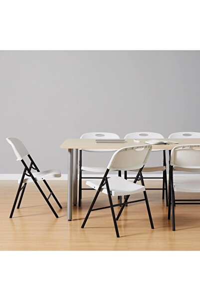 Generic Heavy Duty Plastic Folding Chairs – Indoor/Outdoor White Foldable Chairs, Metal Frame, Ergonomic