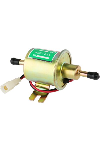 OEM 12V Solid Metal Electric Fuel Pump - Heavy Duty for Petrol Cars (Silver)