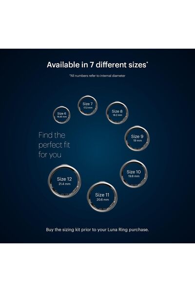 Noise LUNA Ring - Most Accurate Smart Ring, Track Sleep, Activity, Readiness - Size 8 - Rose Gold