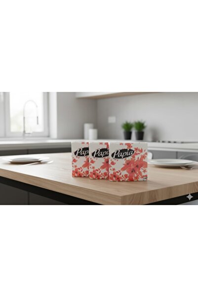 Mask مناديل بابي أ ديكور 20 ورقة، مجموعة من 3 قطع مزينة بالزهور