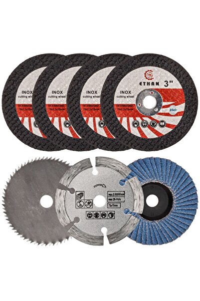 Red Technic Set discuri pentru lemn, metal, cărămidă, beton, 75 mm, 7 bucăți,...