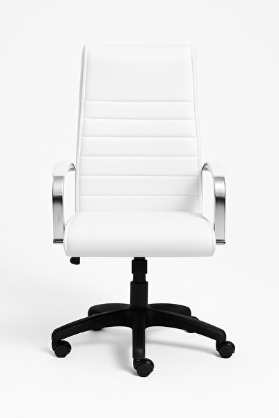 sadık ofis Ergonomik Ofis Koltuğu - Suni Deri, Sabit Kollu, 360 Döner, Ayarla...