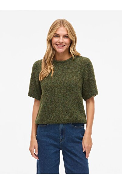 VILA Strickpullover VIMARLEY Kurzärmeliger