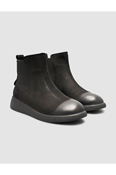 Cabani Genuine Leather Black Winter Women's Casual Boots