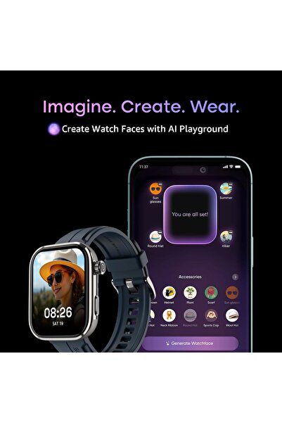 Noise Pro 6 Max Smart Watch (Chrome Black)