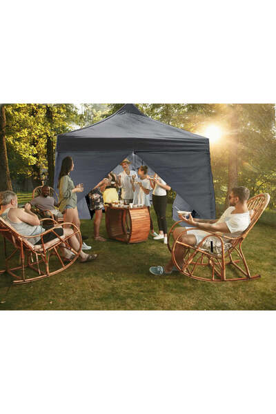 MalTec Garden pavilion tent 3 x 3 x 3.1 m, gray, 112815