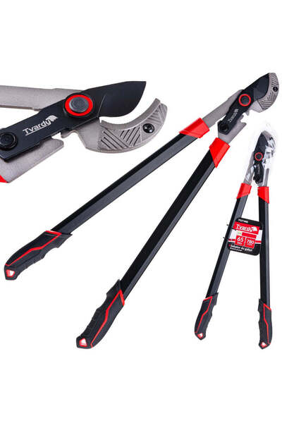 Tvardy Garden pruning shears with anvil blade, 780 mm, 65Mn, PTFE, T07416