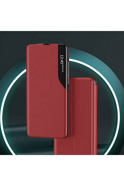 dalip Husă portofel cu clapă din piele pentru Xiaomi 15T Pro, roșie