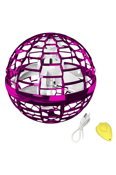 LEAN Flynova LED Flying Rotating Ball, pink, manual control, 10 cm, 24968