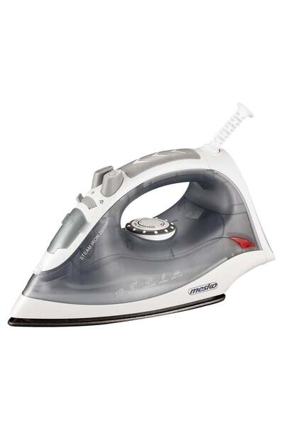 MESKO MS 5037 Steam Iron, 2800 W, 170 ml, Ceramic Soleplate, Grey