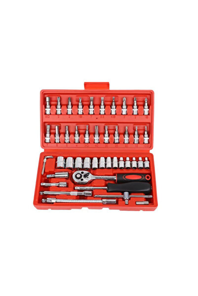 LEAN 1/4" Socket Set with Ratchet — 46 Pieces, 20813