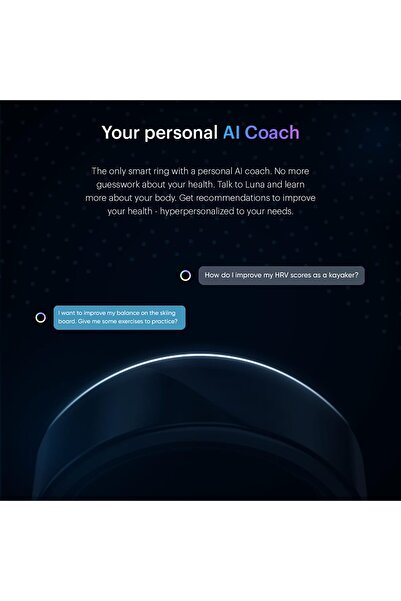 Noise LUNA Ring - Most Accurate Smart Ring, Track Sleep, Activity, Readiness - Size 8 - Rose Gold