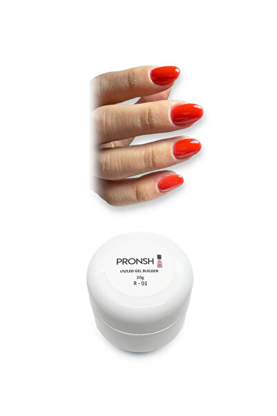 Pronsh Builder Jel 20g R-01 Kırmızı , Uv/led Protez Tırnak Jeli