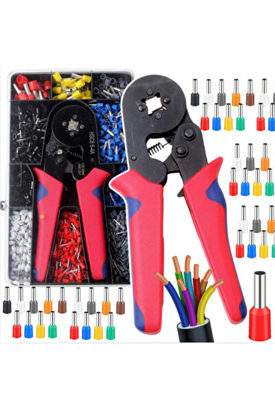 LEAN Set clește de sertizat cu accesorii, 1200 bucăți, 20817