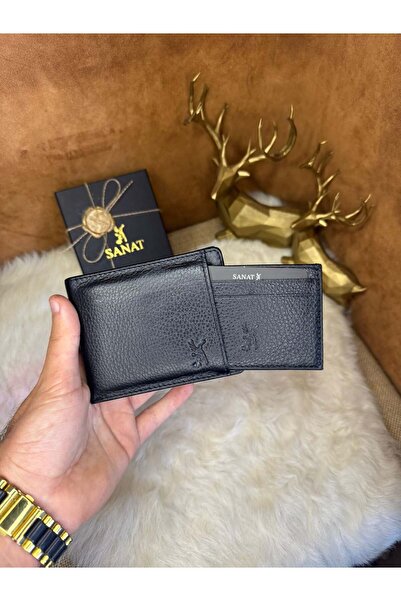 SANAT Leather Sl-620 Genuine Leather Men's Wallet Card Holder – with Coin Compartment