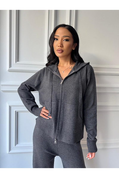 CC STORE CARISSA long two-piece set, zip-up hoodie and loose pants
