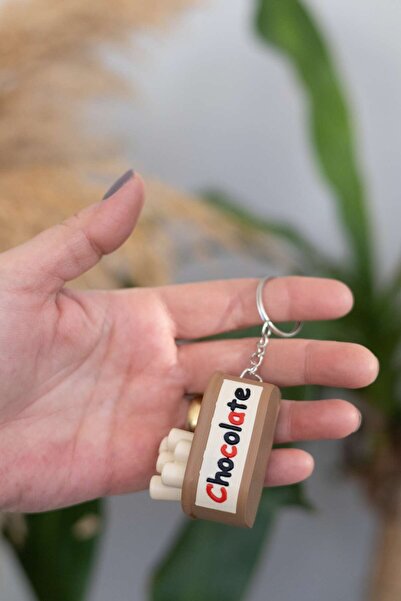 Modello Craft سلسلة مفاتيح على شكل لعبة شوكولاتة – لعبة أصابع لتخفيف التوتر و...