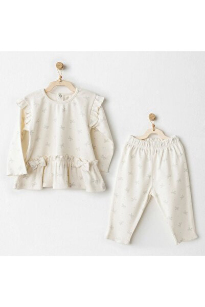 Budi Andywawa Ac26256 Baby Bow Bliss 2-Piece Set Ecru