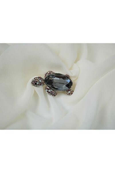 ATELİER TUĞBA BRŞ003 KRİSTAL KAPLUMBAĞA BROŞ