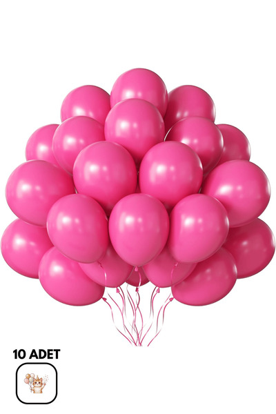 BALOMİS Fuşya Parti Balonu Helyum Uyumlu Organizasyon Süsleme
