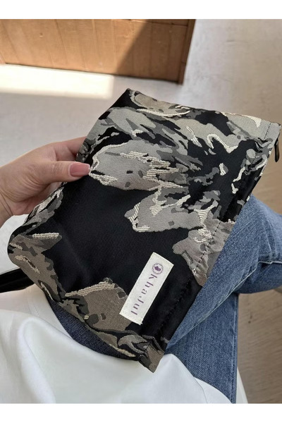 Generic Black Makeup Bag Capacity Canvas Travel Toiletry Bag Organizer Makeup Brushes Storage Bag for Women