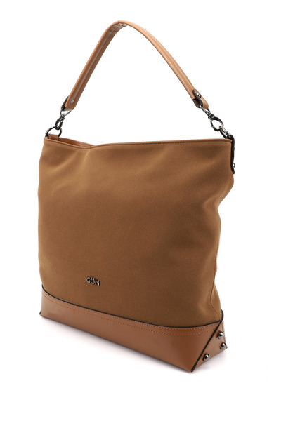 GÖNDERİ(R) Women's Tan Suede Long Strap Hand and Shoulder Bag