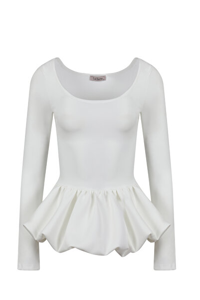 La Sarta Mivon long sleeve white bodysuit
