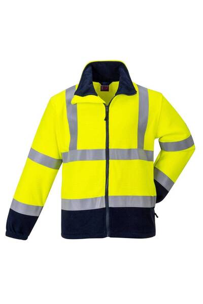 PORTWEST HiVis Flame Retardant Fleece Protective Jacket, FR31, Antistatic S Yellow