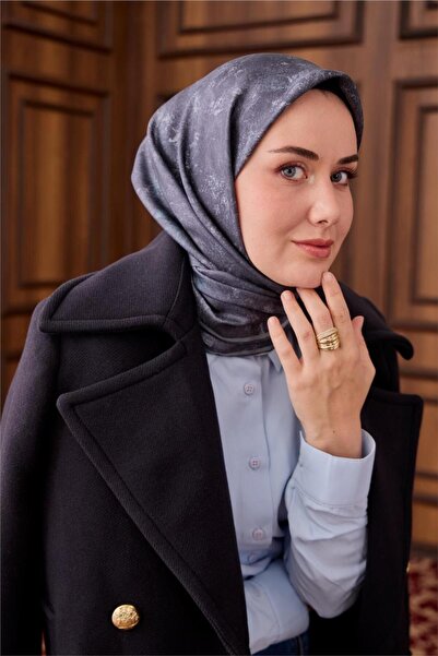 Silk Home Tivil Pure Silk 11487 - 36 Μπλε βενζίνης με σχέδιο Dobby