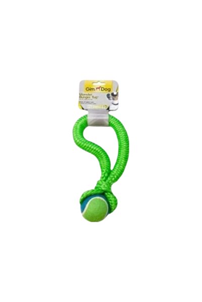 Gimdog Jim Dog Jimborne Rope Dog Toy with Tennis Ball 27cm