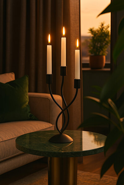 fromro Grace white matte candle holder
