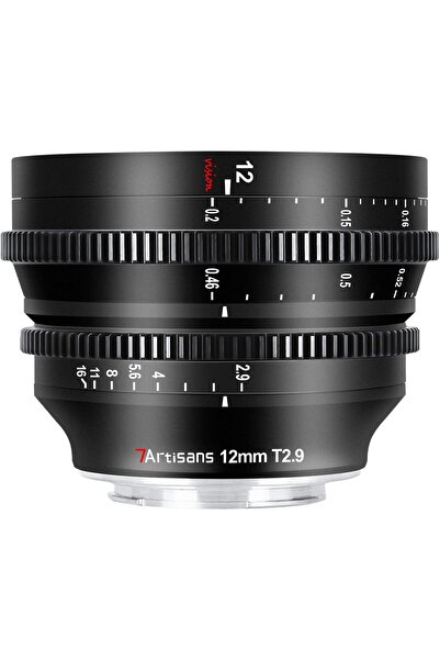 7artisans عدسة سينمائية بزاوية واسعة للغاية T2.9 APS-C مقاس 12 مم لكاميرا Fujifilm X (أسود)