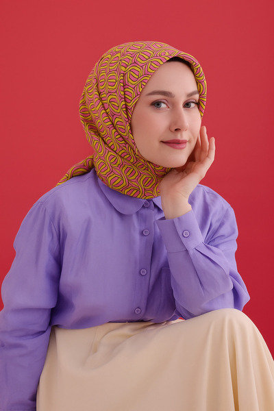 Silk Home Tivil Pure Silk 11479 - 52211 Αφηρημένο σχέδιο κίτρινο ροζ