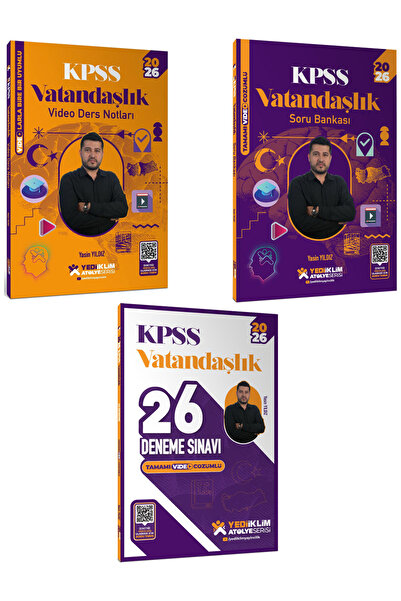 Yediiklim Yayınları 2026 KPSS Atölye Serisi Genel Kültür Vatandaşlık Konu+Sor...