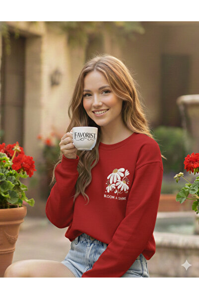 FAVORİST Bloom Shine Printed Sweatshirt