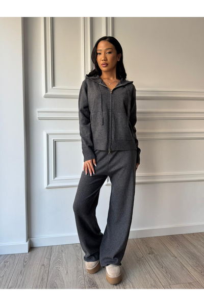 CC STORE CARISSA long two-piece set, zip-up hoodie and loose pants